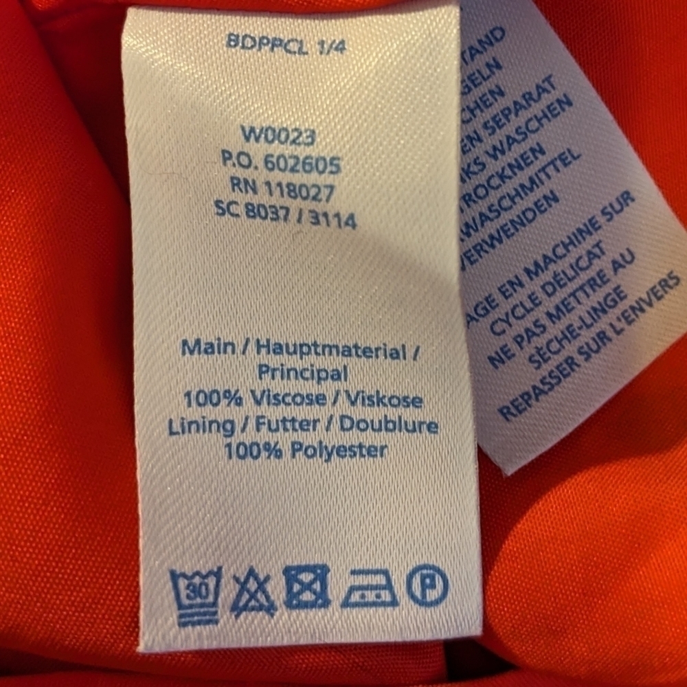 Boden dark orange polka dots dress, size 2 - Picture 8 of 9